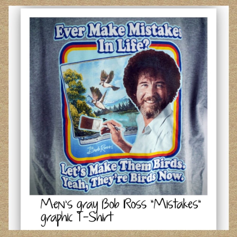 BOB ROSS Gray T-Shirt - Picture 2 of 16